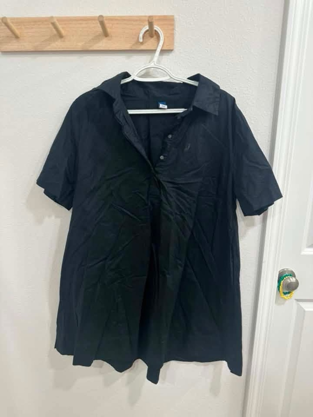 Old Navy Black Mini Dress with Polo Collar